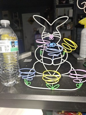 Easter Decor Wall Table Door Decor and Wired Easter Rabbit Bunny Egg Display