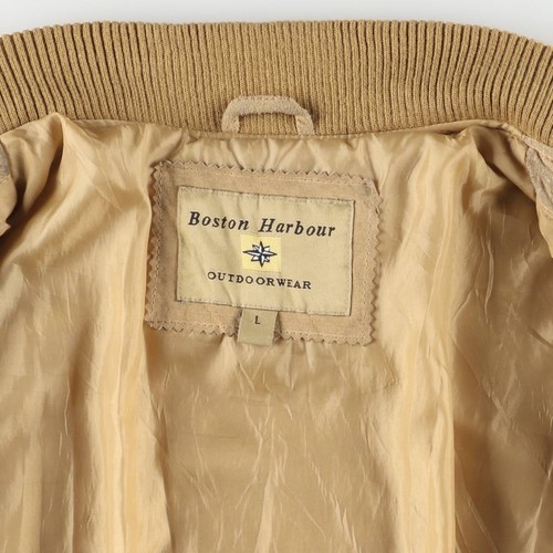 Used Boston Harbor suede leather jacket size L men's - Picture 4 of 11