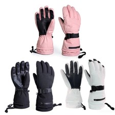 Waterproof Snowboard Gloves Zipper Pocket Winter Warm Gloves for Cold Weather