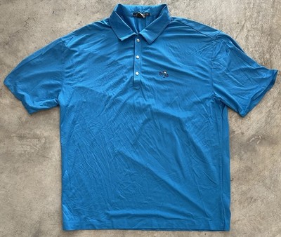 Tiger Woods Platinum Mens Size Large Blue Golf Nike Fit Dry Bay Hill Polo Shirt