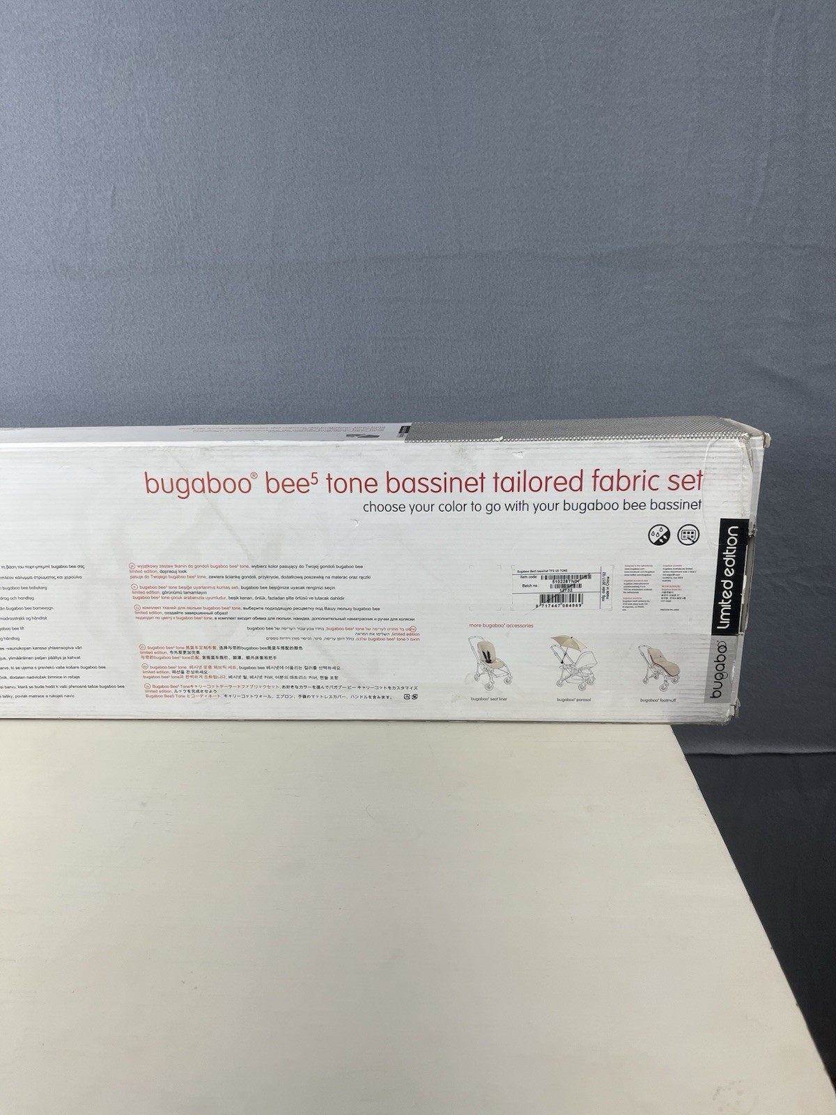 Bugaboo Bee5 Tone Bassinet Tailored Fabric Set- Taupe New