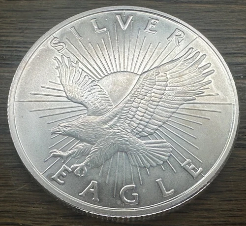 Sunshine Minting 1 Oz .999 Silver Art Bullion Round Flying Eagle NO RESERVE NR