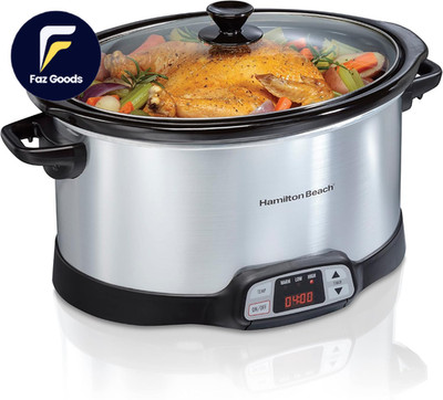 Hamilton Beach 8 Quart Programmable Slow Cooker with Three Temperature Setti...