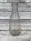 VTG St. Clair Dairy St. Clair PA Embossed One Quart Clear Glass Milk Bottle