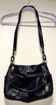 Michael Kors Lilly Large Black Leather Shoulder Bag or Tote