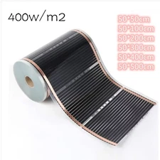 50Cm Width All Sizes 400W/M2 Infrared Carbon AC220V Underfloor Heating Film Low 