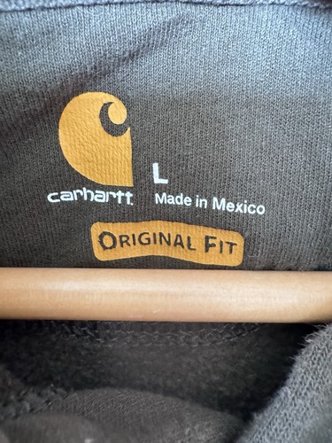 Carhartt Men's Olive Green Hooded Sweatshirt Pullover Size Large - Picture 5 of 6