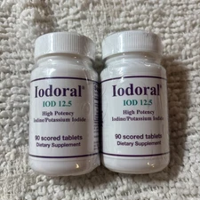 (Lot Of 2) Iodoral IOD-12.5 (90 Tablets X 2) Optimox Exp 02/2027 New & Sealed