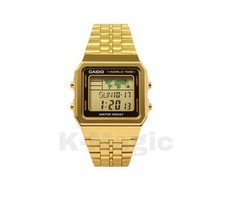 Casio A500WGA‑1 Gold Tone Stainless Steel Digital Quartz Unisex Watch