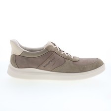 Rockport Tayton RMTAYTON Mens Gray Wide Suede Lifestyle Sneakers Shoes 10.5