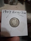 1907-P  Barber Dime