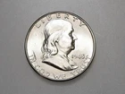 1948-D 50C FRANKLIN SILVER HALF DOLLAR GEM BU