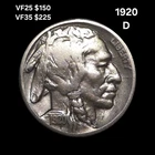 Better Date 1920-D Buffalo Nickel VF Indian Head Buffalo Nickel