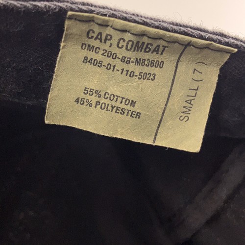 Black cotton polyester blend size 7 combat cap factory distressed Rothco - Picture 8 of 8