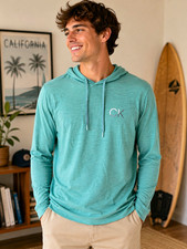 Calvin Klein Men s Small Green CK Logo Pullover Hoodie Drawstring NWT