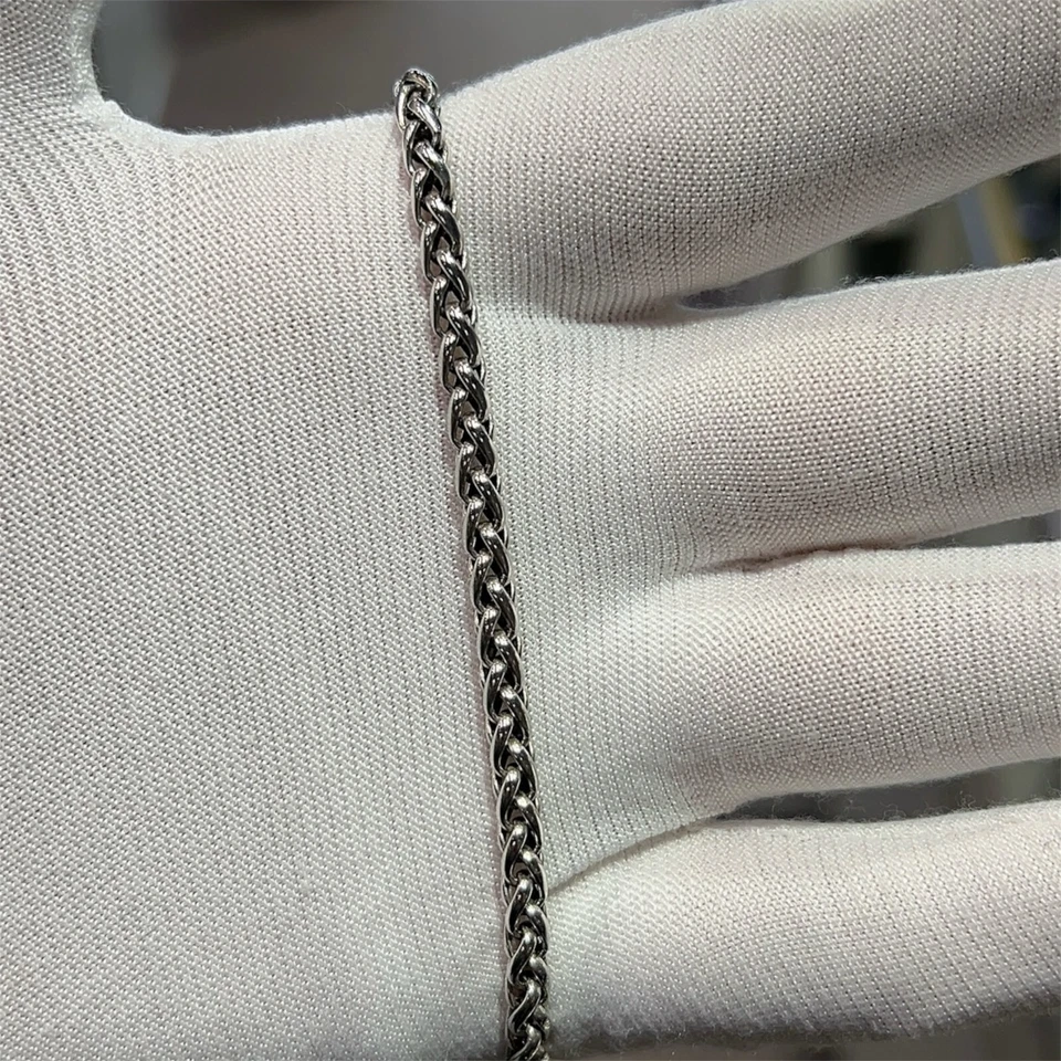 Colgante David Yurman madreperla y diamantes con cadena de trigo | Usado Foto 3 de 4