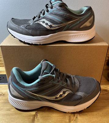 Saucony Cohesion Womens Size 8.5 Gray/Blue Running Shoes S10629-29