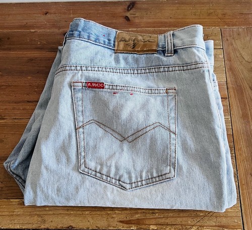 Amco Jeans Vintage Y2K Size 40/102 Mens Bull Denim High Waist Straight Leg Baggy - Picture 22 of 24