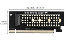 High Speed Up to 20Gbps M2 NVMe SSD to PCIe X4/X8/X16 Adapter Card Converter