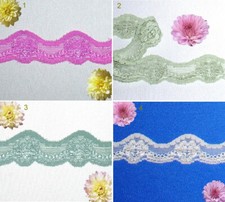 Stretch Green Lace Trim 12 Yards x 1-1/4" Taupe Plum N40IVS CLOSEOUT