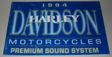 Owner´s Manual Premium Sound System Harley Davidson Betriebsanleitung 1994!
