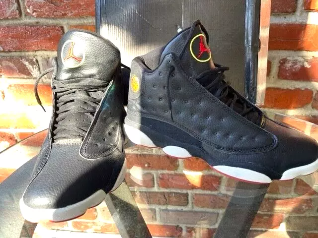 Air jordan retro 13 black sales and gold