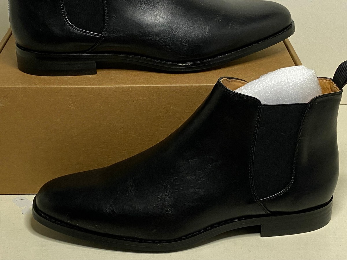 Harrison Myles Chelsea Dress casual Slip on Chukka Boots Shoes Black Men's  11