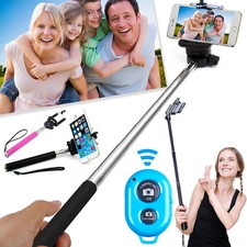 Bluetooth Self Portrait Selfie Stick Shutter Extendable Monopod Pole SS6