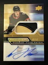 2021-22 UD Premier Rookie Acetate Lassi Thomson Senators RPA Patch Auto Gold /65