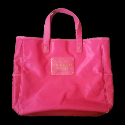 Victoria Secret, Love, The Sexiest On Eeerth Vinyl Lined Pink Tote Bag - Main Image