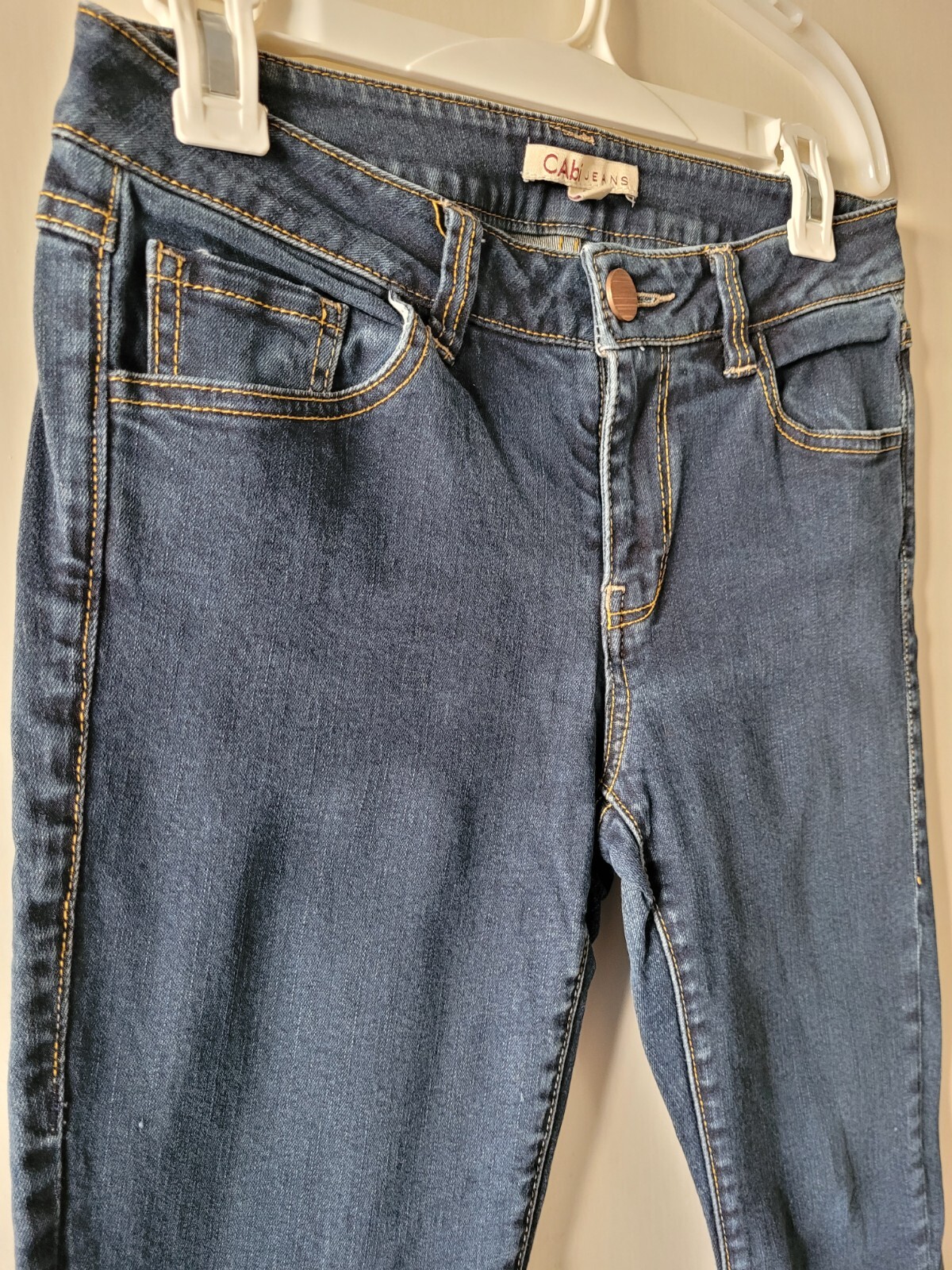 CAbi Basic Classic Solid Skinny Denim Blue Jeans … - image 5