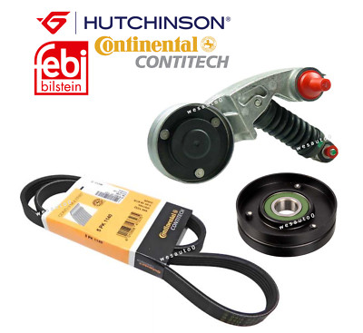 For Audi A6 A8 Quattro V8 OEM Belt Tensioner Idler Pulley Drive Belt Kit