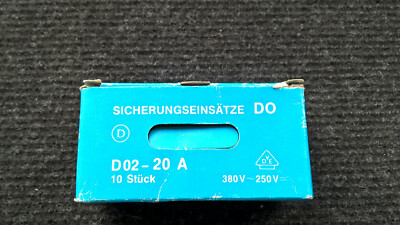N�16 FUSE INSERTS DO D-02-20A 380V 250V FUSES