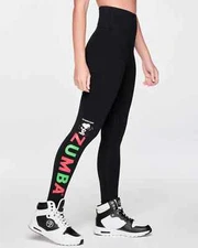 Zumba X Peanuts High Waisted Ankle Leggings - Bold Black ~ XS  S  M  ~ New!