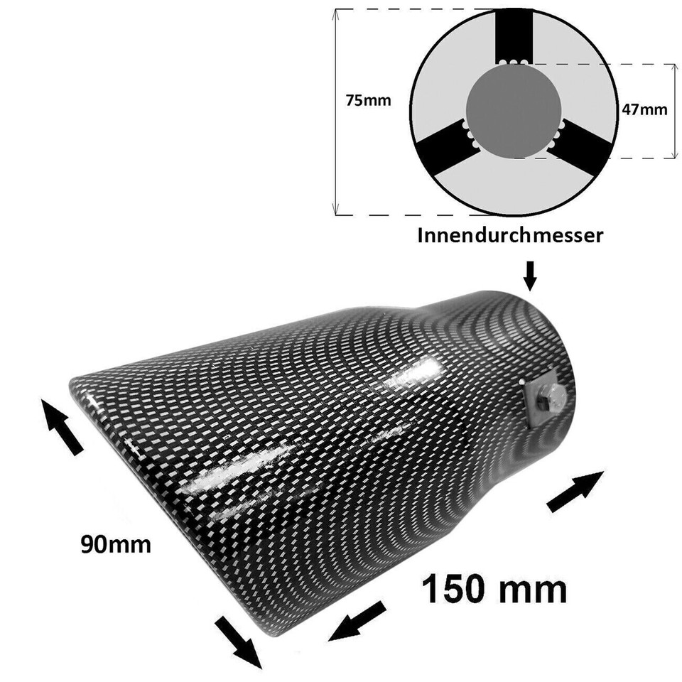 Auspuffblende Edelstahl Für BMW X5 F15 2014-2018 - Sportliche Endrohr Abdeckung