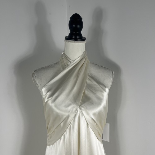 Reformation Veria Silk dress Size 10 Ivory White Wedding - Picture 5 of 14