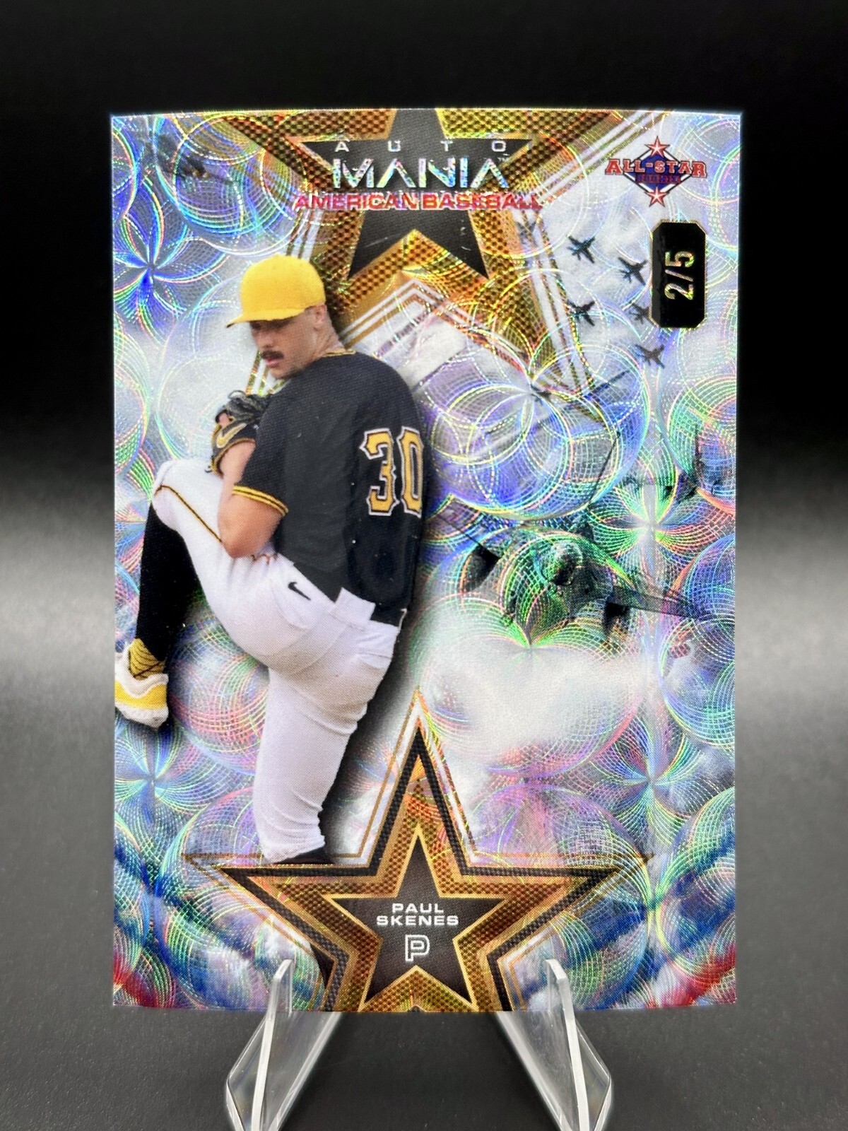 PAUL SKENES 2024 Wild Card Auto Mania Pirates 2/5 Fighter Jets RC Rookie