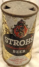 Strohs Beer Can - Flat Top - Detroit, MI  - 12 Oz @1959