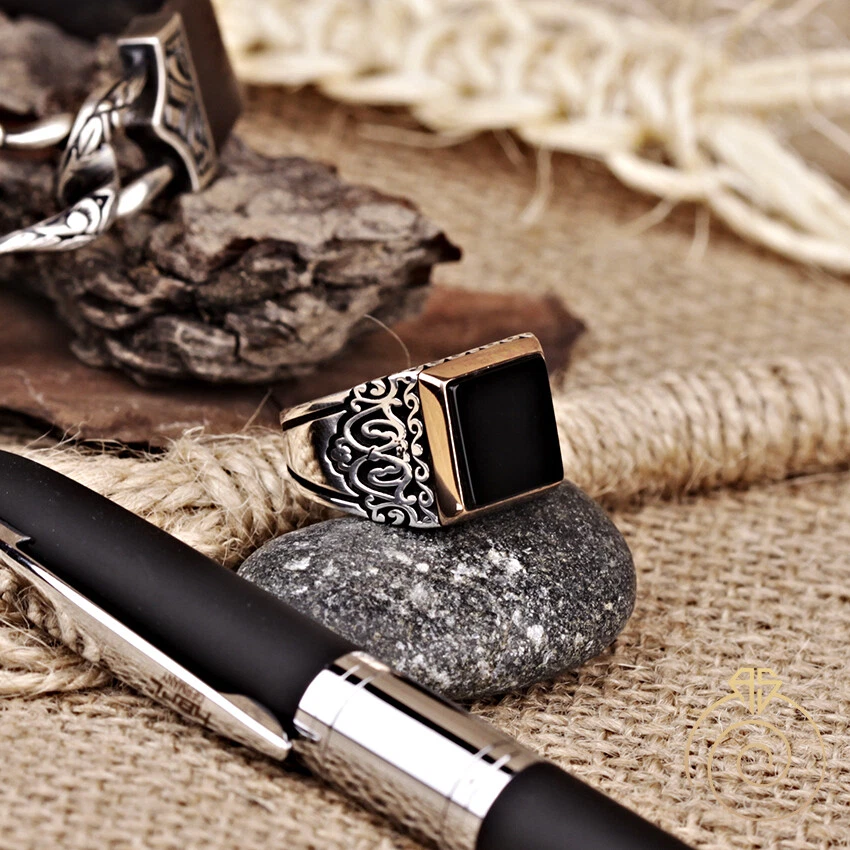 Onyx promise ring sale