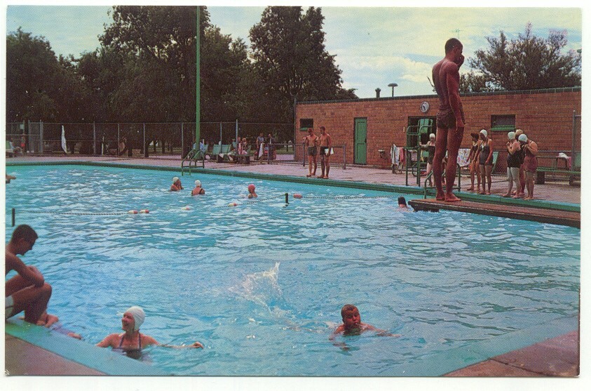 La Crosse KS Municipal Swimming Pool Vintage Postcard Kansas | eBay