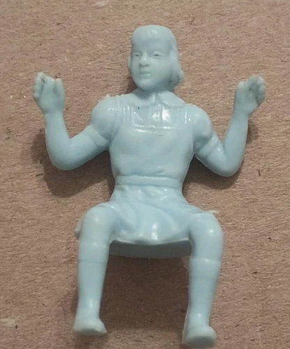 Marx Dollhouse Figure Little Girl On Swing Swinging Child Kid Blue Arms Up