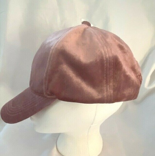 Brushed Polyester Hat Mauve Woman Adjustable Back