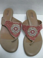 SOFFT Euro Soft sandal thong beaded flats shoes 9 1/2  M