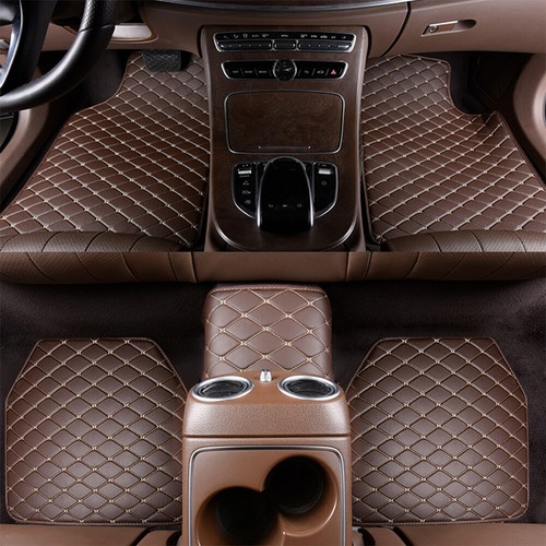 5Pcs Car Floor Mats Front&Back PU Leather Mats Universal Carpets for