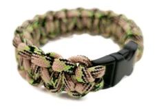Paracord Bracelet 550 Black Tactical 3/8" Buckle (Swamp Snake) Hand Made 
