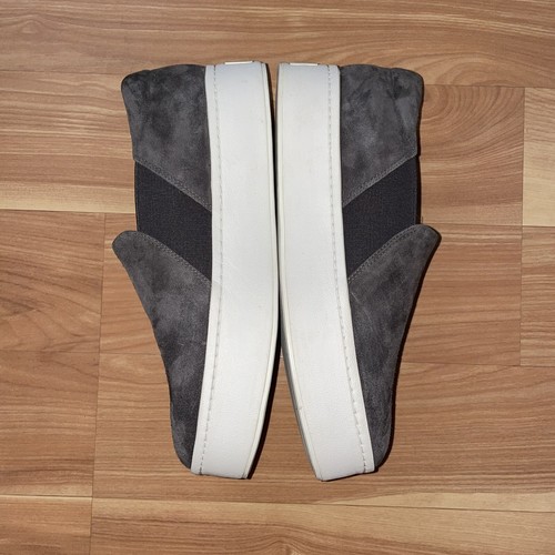 Vince $250 Warren Gray Suede Platform Slip On Sneakers Size 7.5 - Picture 7 of 12
