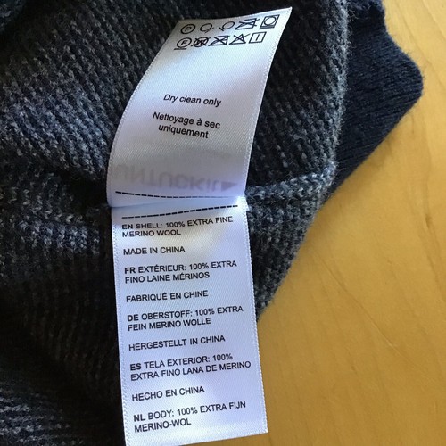 UNTUCKit 1/4 Zip Pullover Mens XL 100% Merino Wool Belguardo Jacquard L/S Blue - Picture 10 of 15