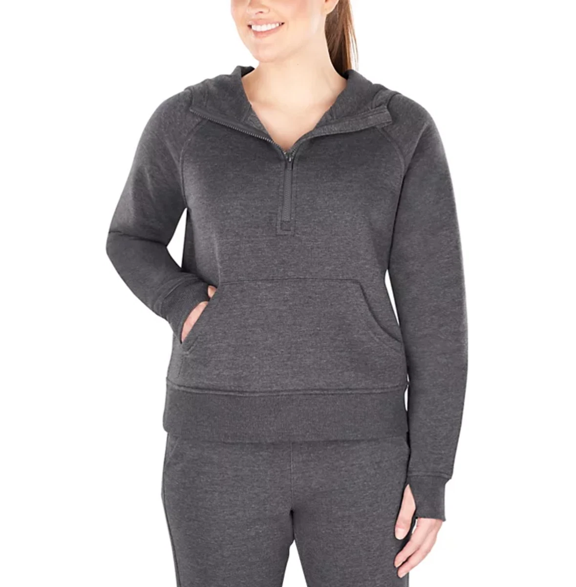 Ribbed zip hoodie hot sale