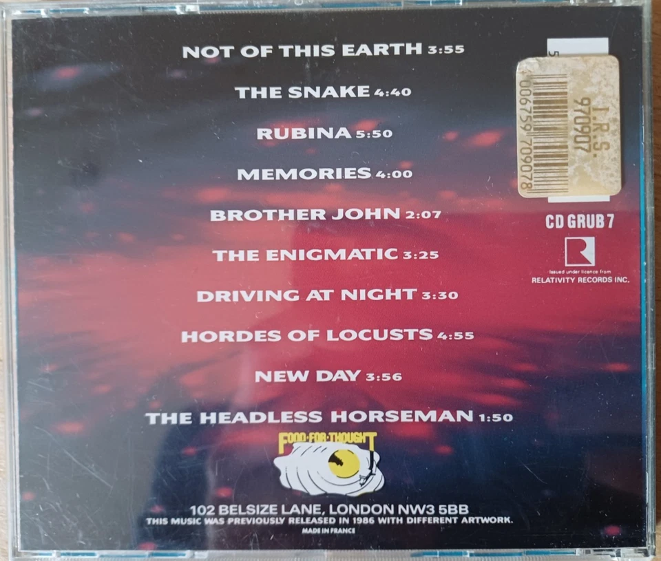 CD Joe Satriani - Not of this earth - Bild 2 von 3