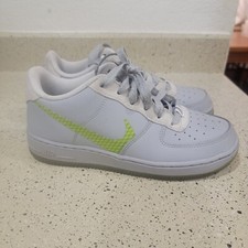 NIKE AIR FORCE 1 LV8 3 GS WOLF GREY-GREEN SZ 5.5Y-WOMENS SZ 7 CD7409-002 